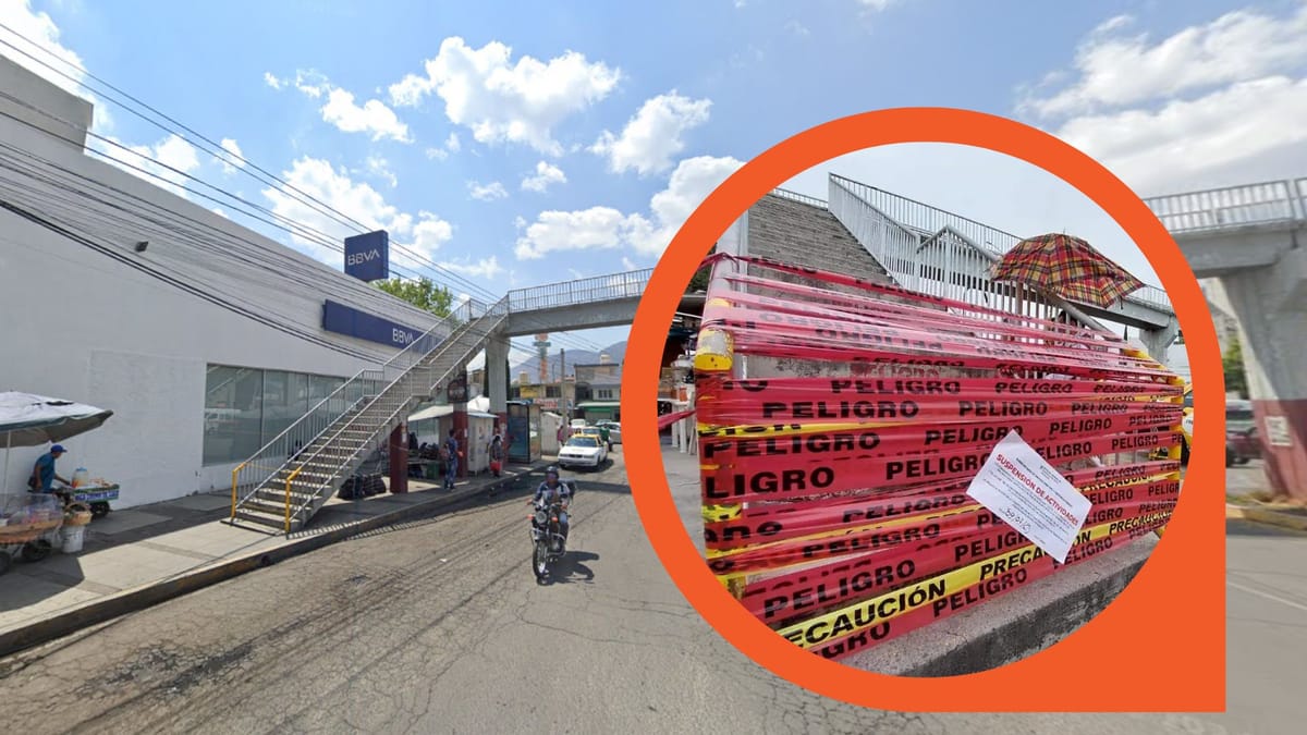 Pachuca: refuerzan clausura de puente peatonal y analizan su demolición Post feature image