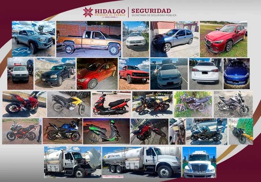 SSPH recupera 30 vehículos robados en 15 municipios de Hidalgo Post feature image