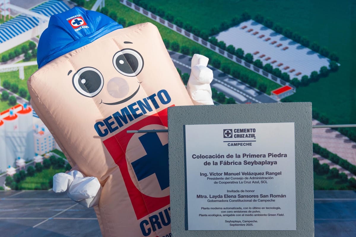 Colocan primera piedra en fábrica de Cemento Cruz Azul Campeche Post feature image