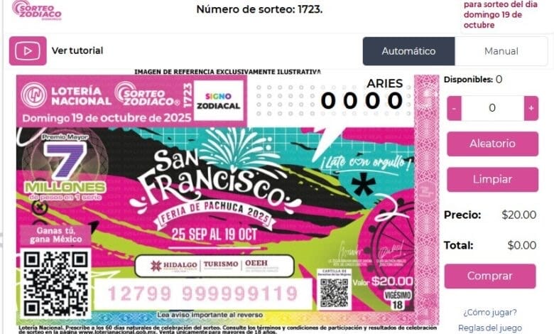 Lotería Nacional dedica billete conmemorativo a la Feria de San Francisco Pachuca 2025 Post feature image