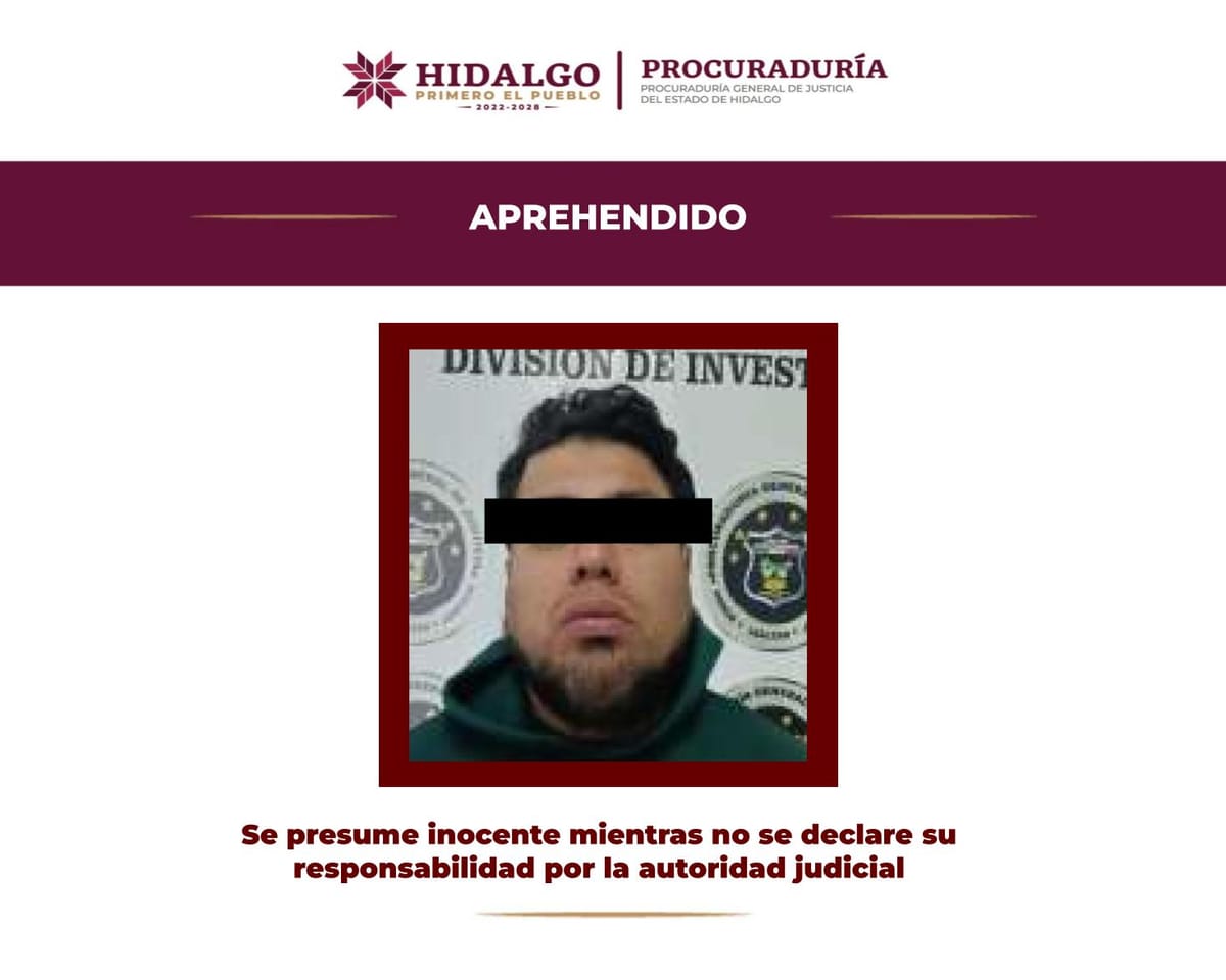 PGJEH identifica y aprehende a probable responsable de homicidio doloso en Tizayuca Post feature image