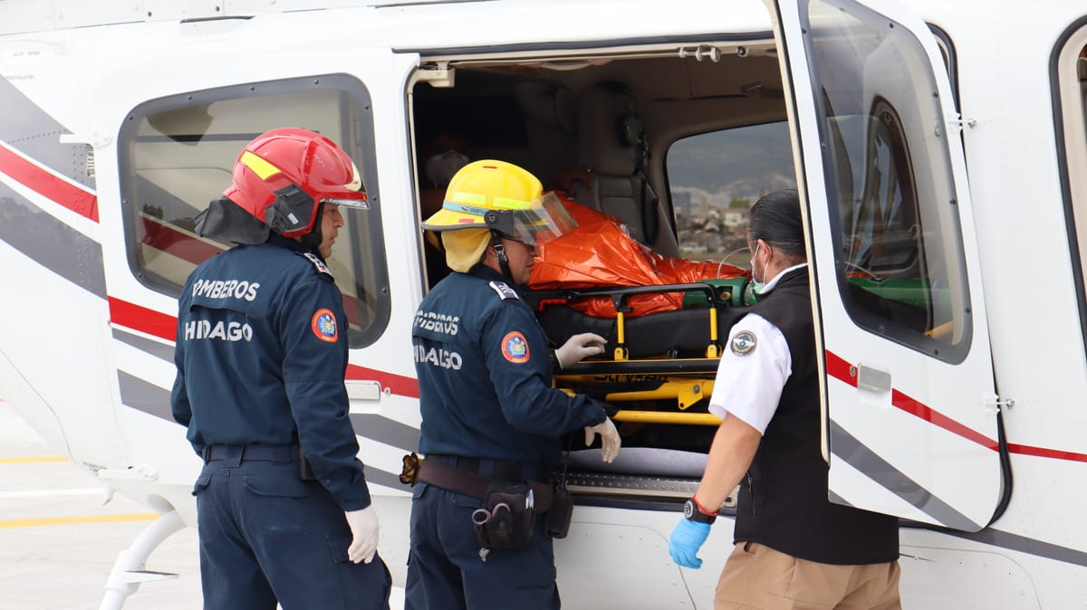 Realiza Salud Hidalgo dos traslados aéreos de emergencia para atención especializada Post feature image