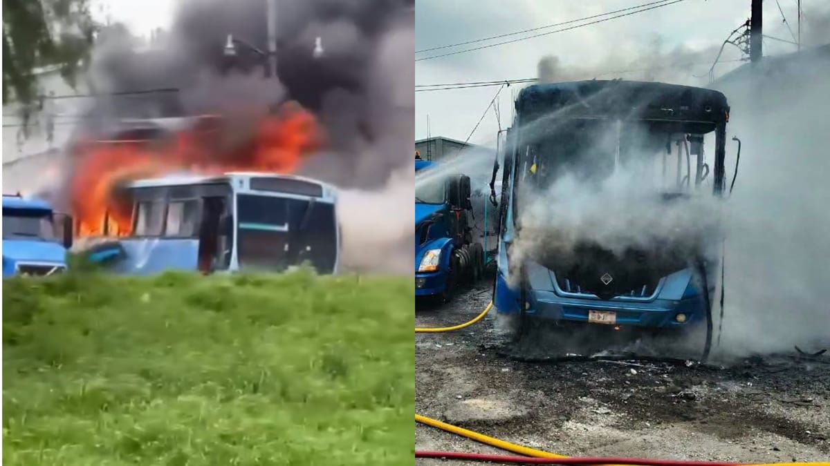 Se incendia autobús en taller de Tepeji del Río; no hubo personas lesionadas Post feature image