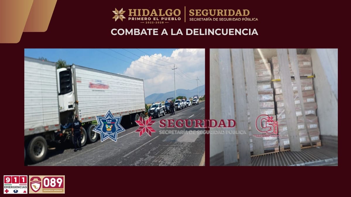 Recuperan en Hidalgo tractocamión con 56 toneladas de carne de cerdo robadas en Arco Norte Post feature image