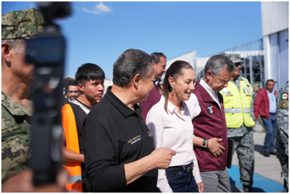 Sheinbaum supervisa en Hidalgo atención a damnificados por lluvias; promete apoyos sin declarar emergencia Post feature image
