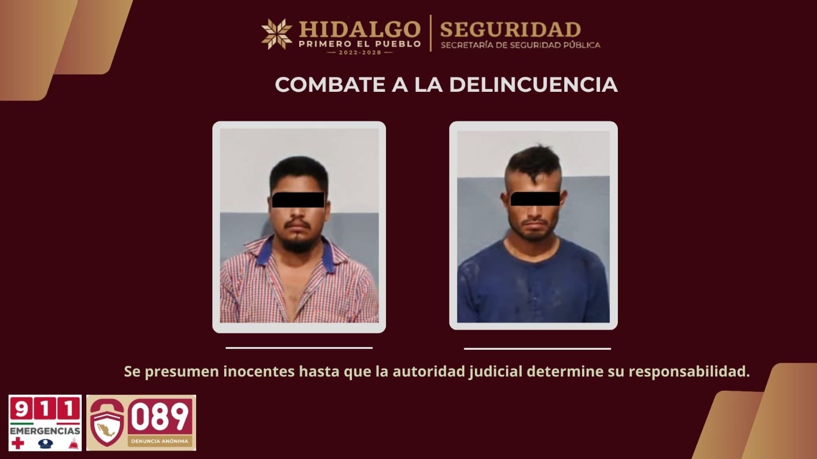 Policía Estatal detiene a dos hombres por robo de autopartes en Huejutla