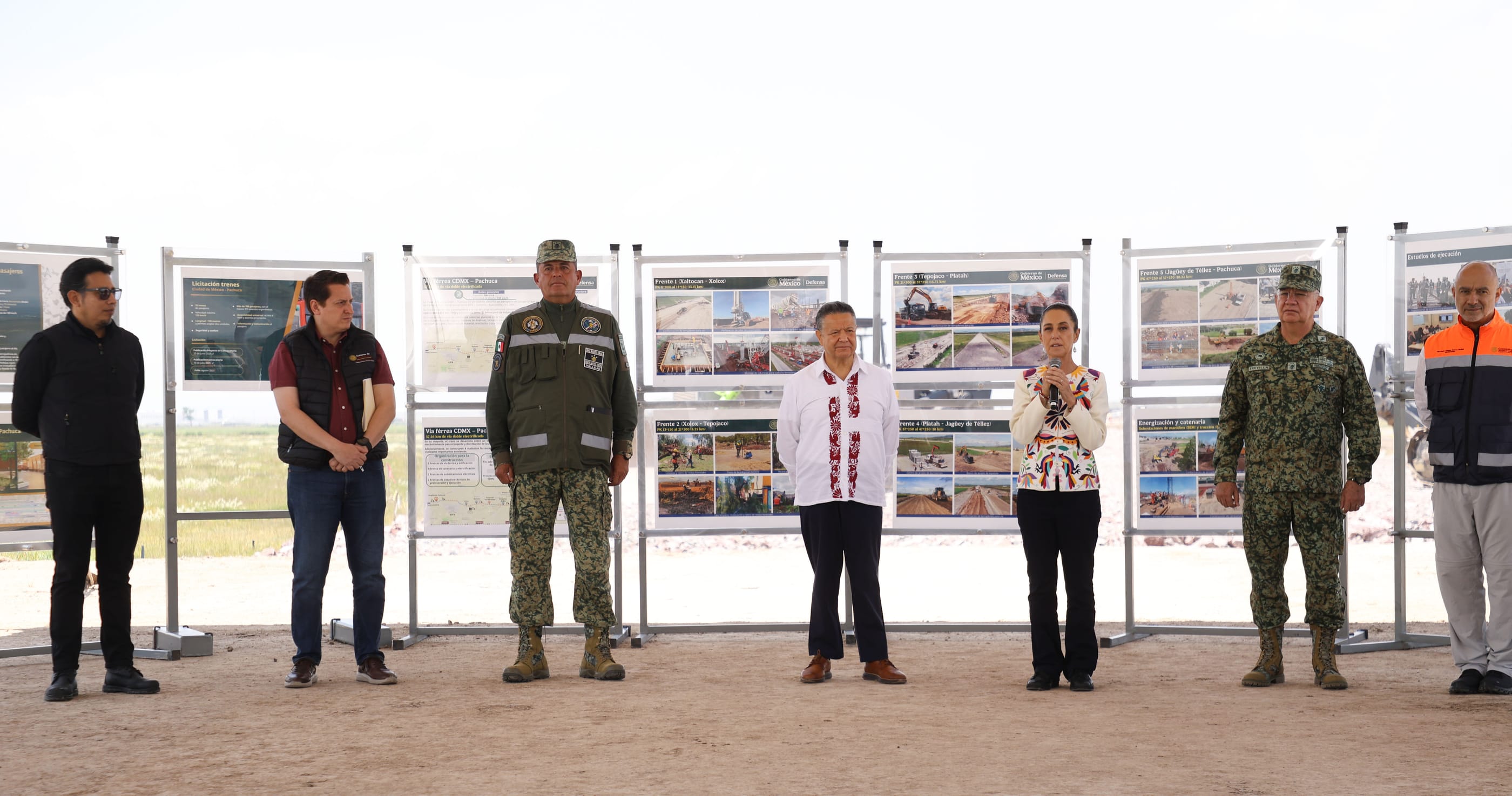 Sheinbaum y Menchaca verifican avance del tren México-Pachuca imagen destacada