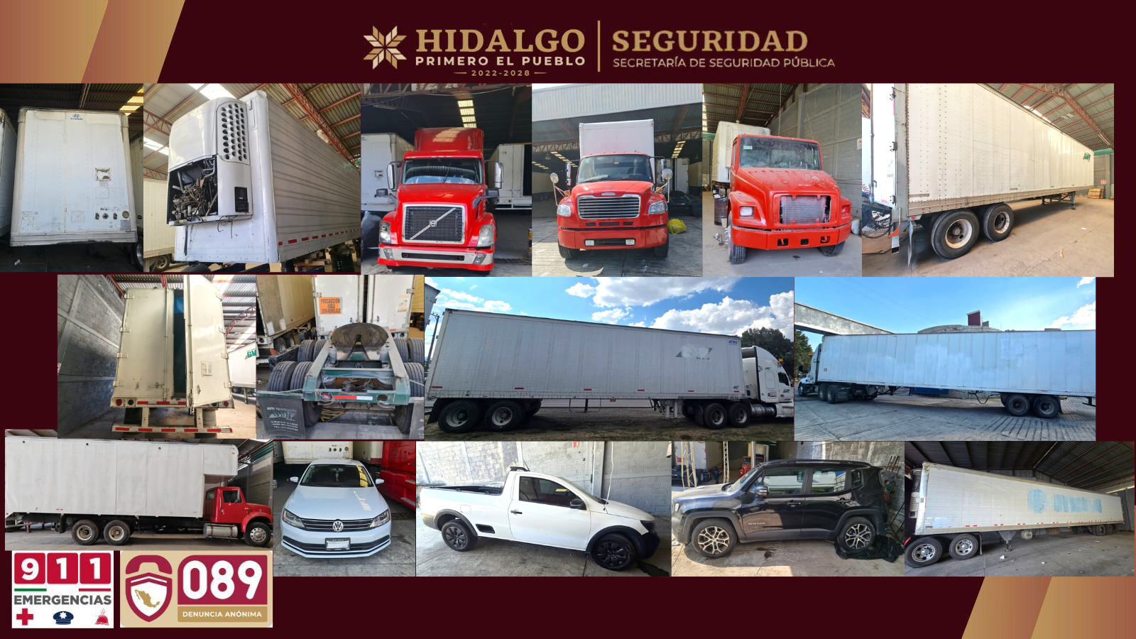 Golpe al robo de transporte de carga en Apan: aseguran vehículos y mercancía imagen destacada