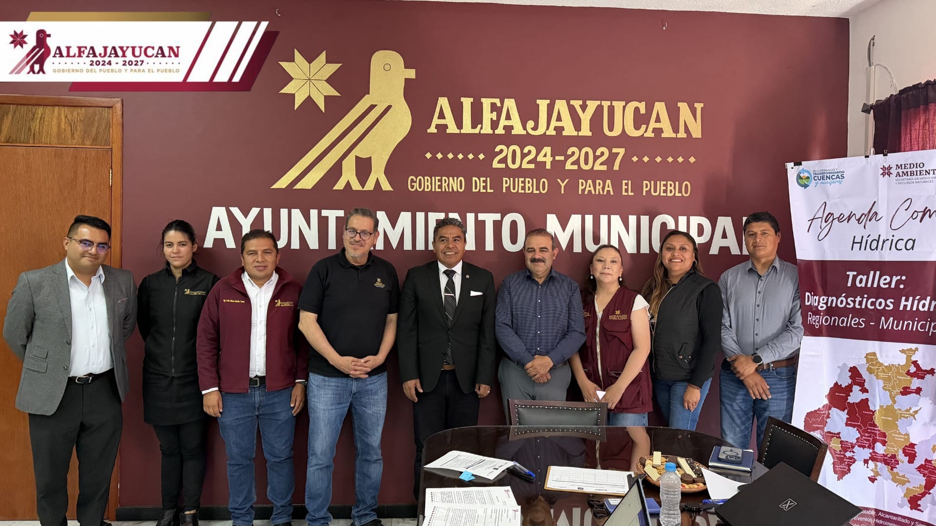 Alfajayucan y Chapantongo coordinan acciones contra lirio en la presa Rojo Gómez imagen destacada