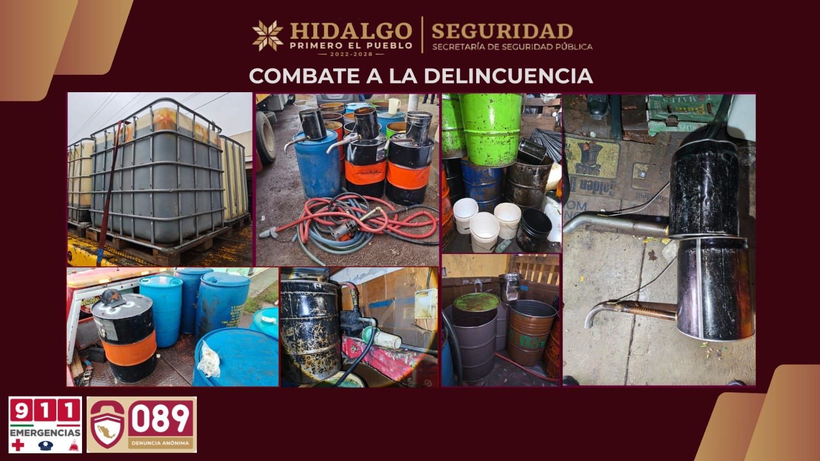 Desmantelan dos centros de almacenamiento ilegal de hidrocarburo en Singuilucan imagen destacada