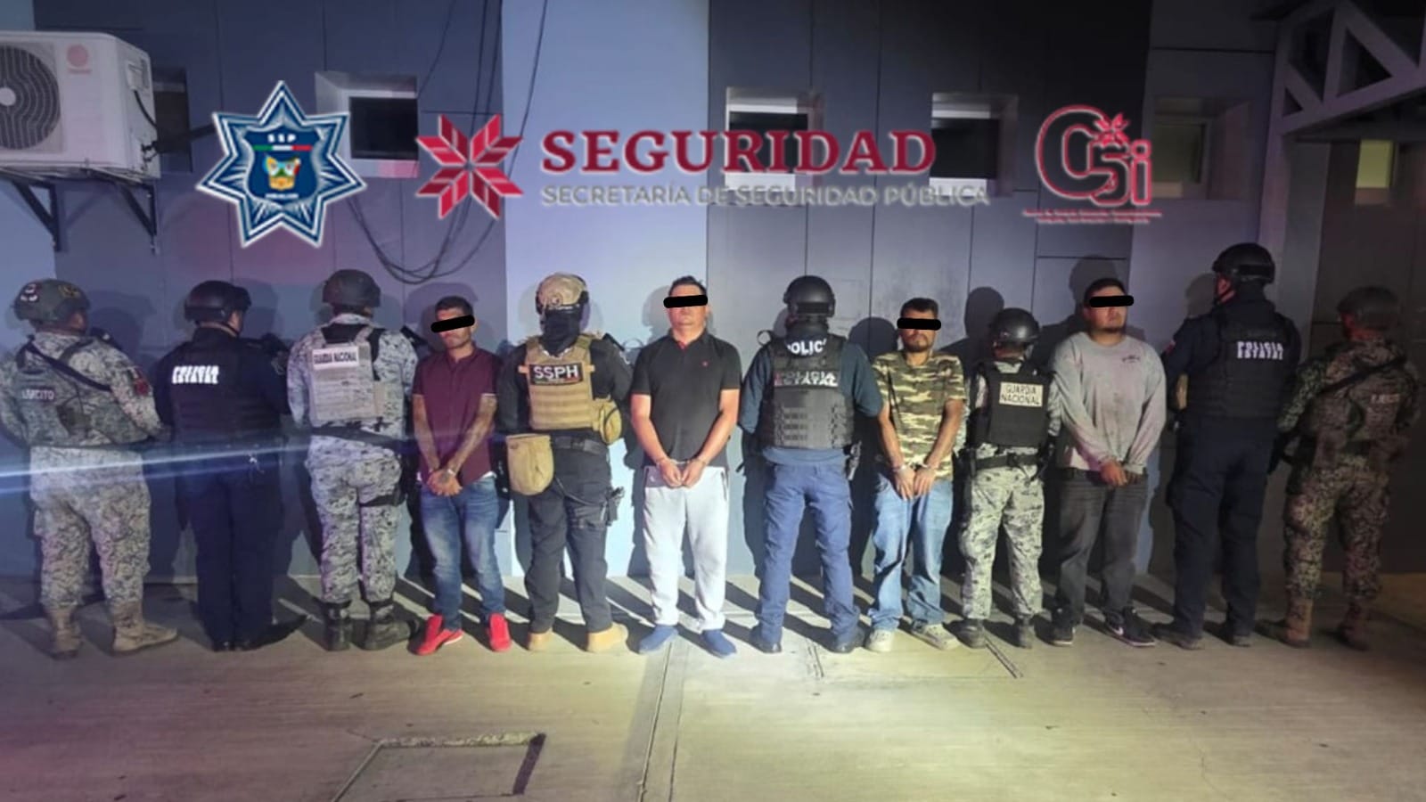 Capturan en Tepeapulco a cuatro hombres; tres eran objetivos prioritarios de la SSPH imagen destacada