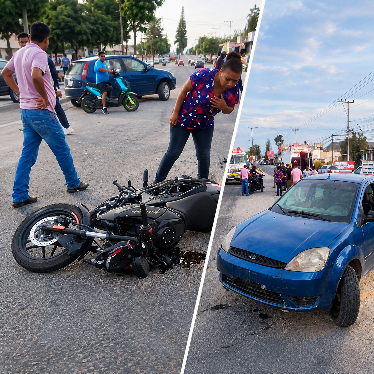 Adolescente motociclista resulta lesionado tras choque en Ixmiquilpan imagen destacada